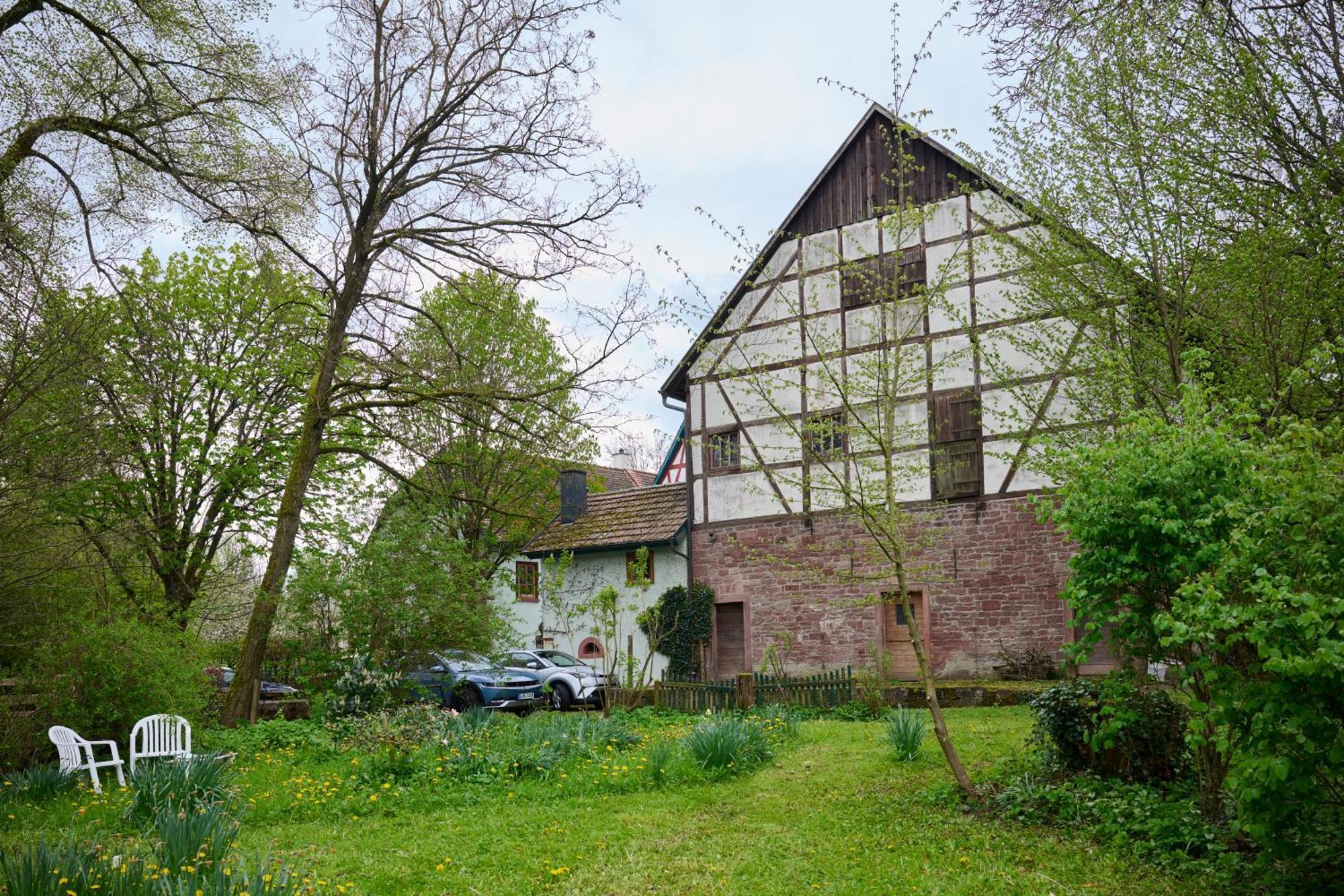 Ferienwohnung In Historischer Muehle Buchen  Esterno foto